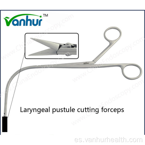 Instrumentos para la garganta Tijeras para cortar pústulas laríngeas